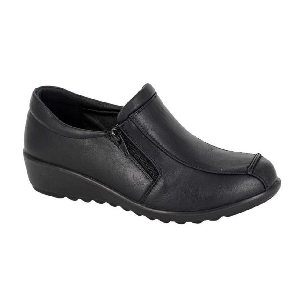 Boulevard Womens/Ladies Loafers / Black